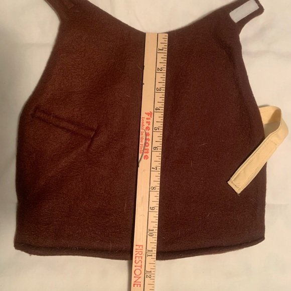 Brown Paw Print Fleece Dog Vest - Picture 2 of 3